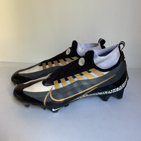 Nike Vapor Edge Pro 360 2 Football Cleats Black Gold White Men’s Size 10 - Picture 2 of 11